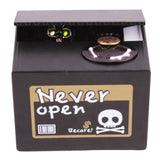 Creepy Animated Skeleton Money Coin Box Piggy Bank