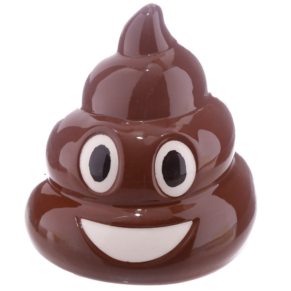 Emoti Brown Poop Smiley Emoji Coin Box Piggy Bank